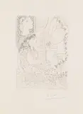 Pablo Picasso, Deux femmes regardant une tête sculptée, 1933, Etching