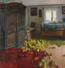 Reinhold Max Eichler, Die Apfelkammer, 1907, Oil on canvas