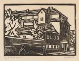 Straßenecke, Dresden (Menageriestrasse/Ecke Hohenthalplatz) by Ernst Ludwig Kirchner, 1905, Woodcut, sold Dec 2013