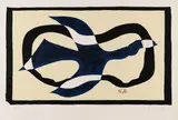 Georges Braque, Oiseau traversant un nuage (Oiseau XI), 1957, Farblithografie auf Arches (Wasserzeichen)