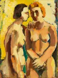 Friedrich Ludwig, Zwei Mädchen, 1933, Oil