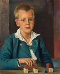 Kurt Weinhold, Porträt Hanno Hahn, 1928, Oil on canvas
