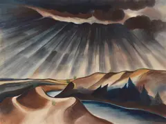 Christian Arnold, Dünen nach dem Regen, 1934, Watercolor