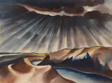 Christian Arnold, Dünen nach dem Regen, 1934, Watercolor