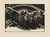 Die Freiwilligen by Käthe Kollwitz, 1921, Woodcut, sold Dec 2013