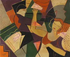 Helena Riedel, Jazzclub, 1930, Oil