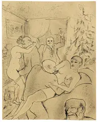 Bruno Voigt, Oh Tannenbaum, 1932, Pen and India ink drawing