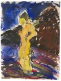 Friedrich Einhoff, Badende, 1924, Gouache