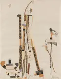 Erect by Hilla Rebay von Ehrenwiesen, 1937, Collage, sold Dec 2013