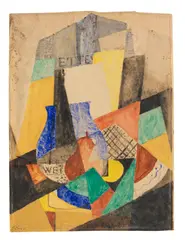 Gottfried Graf, Kubistisches Stillleben, 1920, Watercolor