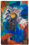 Fritz Schaefler, Blumen in blauer Vase