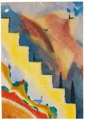Fritz Stuckenberg, Landschaft, 1927, Watercolor