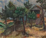 Werner Heuser, Landschaft (Cap Ferret), 1912, Oil on canvas