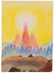 Fritz Stuckenberg, Ohne Titel (Gipfelmotiv), 1927, Watercolor