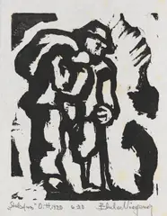 Eberhard Viegener, 3 Blätter: Sauerland. Mondnacht. Stelzfuss, 1919, Woodcut