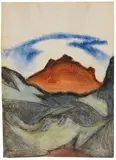 Fritz Stuckenberg, Ohne Titel (Berglandschaft), 1930, Watercolor