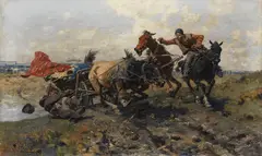 Józef Brandt, Durchgegangen, 1908, Oil on canvas