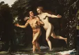 Louis Finson, Hermaphroditos und Salmakis, 1600, Oil on panel