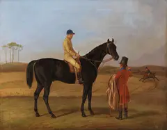 Albrecht Adam, und seine Söhne Benno (1812-1892) und Franz (1815-1886) - Der Herzogliche Jockey Richard Parkinson auf Egrimont, 1837, Oil on canvas