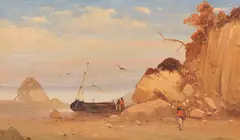 Zugeschrieben - Fischer am Ostseestrand by Carl Blechen, 1828, Oil on canvas, sold Nov 2013