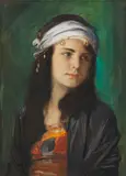 Friedrich August von Kaulbach, Kinderbildnis (Hedda, die Tochter des Künstlers als Orientalin)