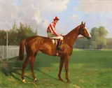 Richard Benno Adam, Titina mit Jockey Bernard Carlslake, 1907, Oil on canvas