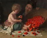 Alois Eckardt, Sommerglück, 1880, Oil on canvas