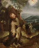 Julius Oldach, Der heilige Franziskus empfängt die Stigmata, 1600, Oil on panel