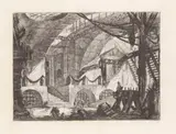 Giovanni Battista Piranesi, Blatt XII der sechzehnteiligen Folge der "Carceri d'Invenzione" (The Sawhorse)