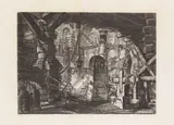 Giovanni Battista Piranesi, Blatt XVI der sechzehnteiligen Folge der "Carceri d'Invenzione" (The Pier with Chains)