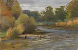 Hugo Darnaut, Landschaftsstudie, 1880, Oil on canvas