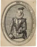 Hendrick Goltzius, Bildnis der Gräfin Françoise d'Egmont, 1580, Engraving