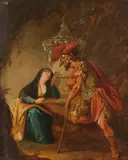 Franz Joseph Spiegler, Zugeschrieben - Flavianus und seine Frau Dafrosa. Ölstudie, Oil on panel