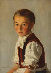 Walter Thor, Lena (Kleine Leutascherin), 1905, Oil on canvas