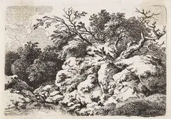 Ferdinand Kobell, 14 Bll.: Landschaften und Raufende Kartenspieler, 1770, Etching