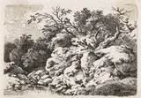 Ferdinand Kobell, 14 Bll.: Landschaften und Raufende Kartenspieler, 1770, Etching