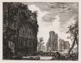 Veduta degli Avanzi della Circonferenza delle antiche Fabbriche by Giovanni Battista Piranesi, 1776, Etching, sold Nov 2013