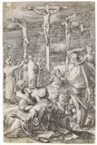 Hendrick Goltzius, Kreuzigung (Kalvarienberg Golgotha), 1596, Engraving