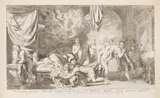 Gerard de Lairesse, Die Nacht (Ein Schlafender, von Traumvisionen geplagt), 1690, Etching