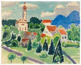 Gabriele Münter, Kirche im Dorf, Murnau
