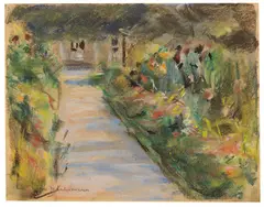 Max Liebermann, Der Nutzgarten in Wannsee nach Südosten, 1924, Pastel