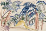 Sanddünen unter Bäumen by Ernst Ludwig Kirchner, 1912, Watercolor, sold Jun 2013