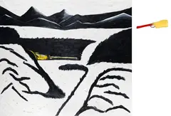 Enzo Cucchi, Fucile (2-teilig), 1980, Oil on canvas
