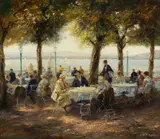 Otto Eduard Pippel, Wirtsgarten am Starnberger See