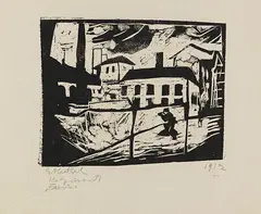 Fabrik by Erich Heckel, 1910, Woodcut, sold Jun 2013