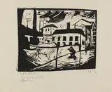 Fabrik by Erich Heckel, 1910, Woodcut, sold Jun 2013