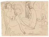 Badende by Ernst Ludwig Kirchner, 1912, Pencil drawing, sold Jun 2013