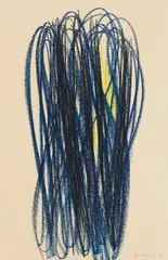 P 58 - 29 by Hans Hartung, 1958, Colored chalk drawing, sold Jun 2013