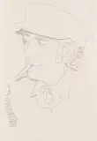 Andy Warhol, Man Ray, 1974, Pencil drawing