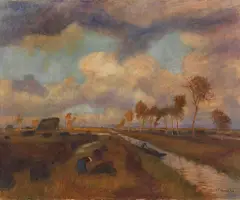 Moorlandschaft by Otto Modersohn, 1939, Oil on canvas, sold Jun 2013